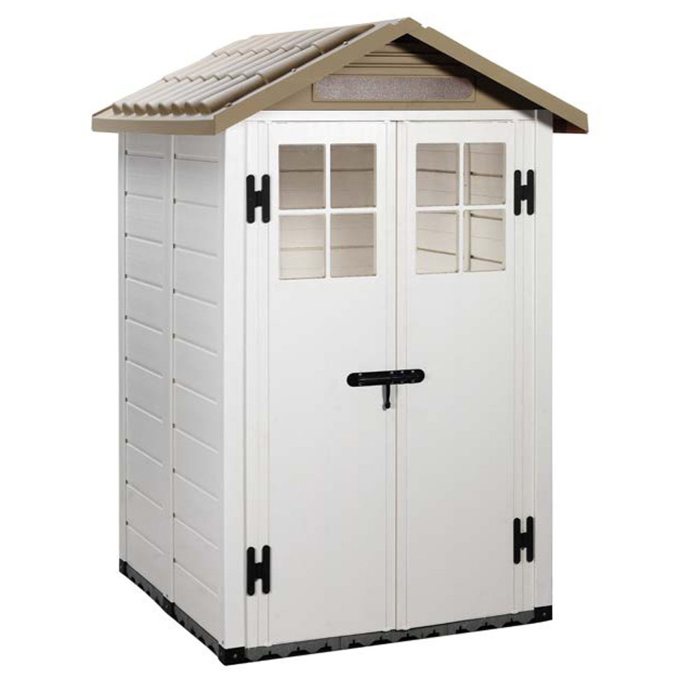 Shire 4 x 4ft Tuscany Evo 120 Plastic Garden Shed Image 1