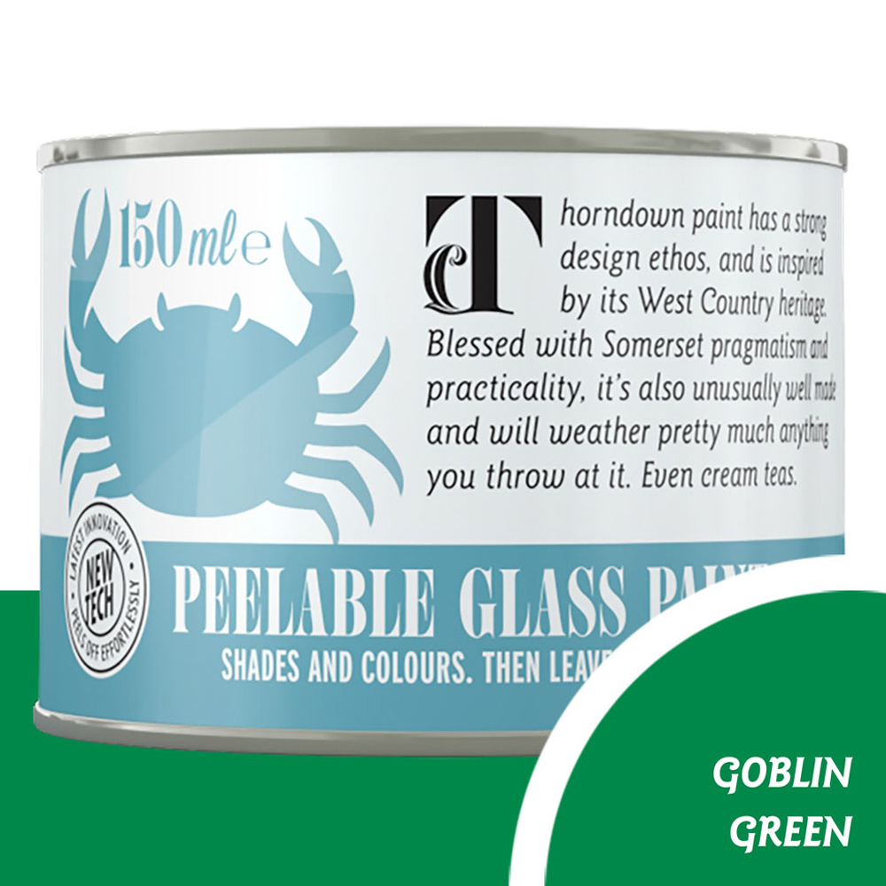 Thorndown Goblin Green Peelable Glass Paint 150ml Image 3