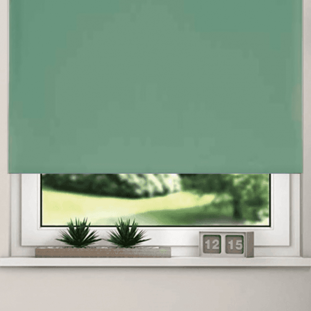 New EdgeBlinds Thermal Blackout Roller Blinds Basil 50cm Image 3