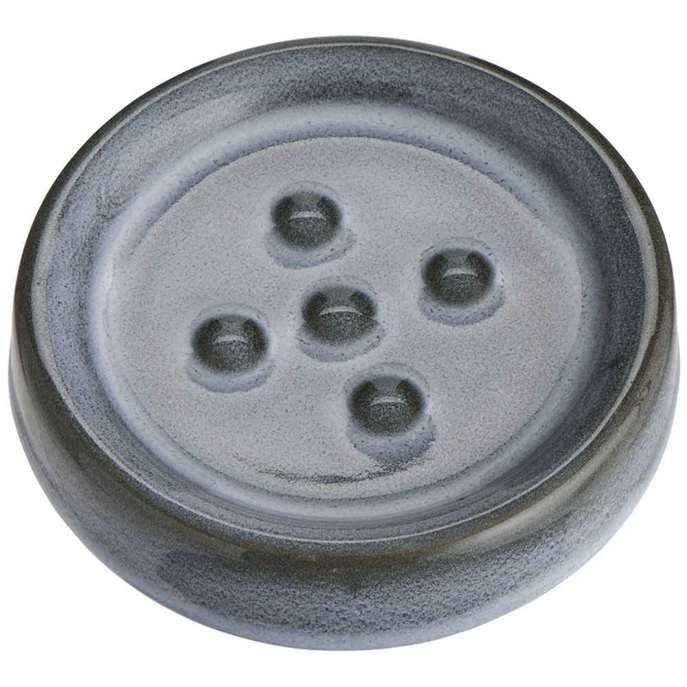 Wilko Blue Reactive Glaze Soap Dish Wilko
