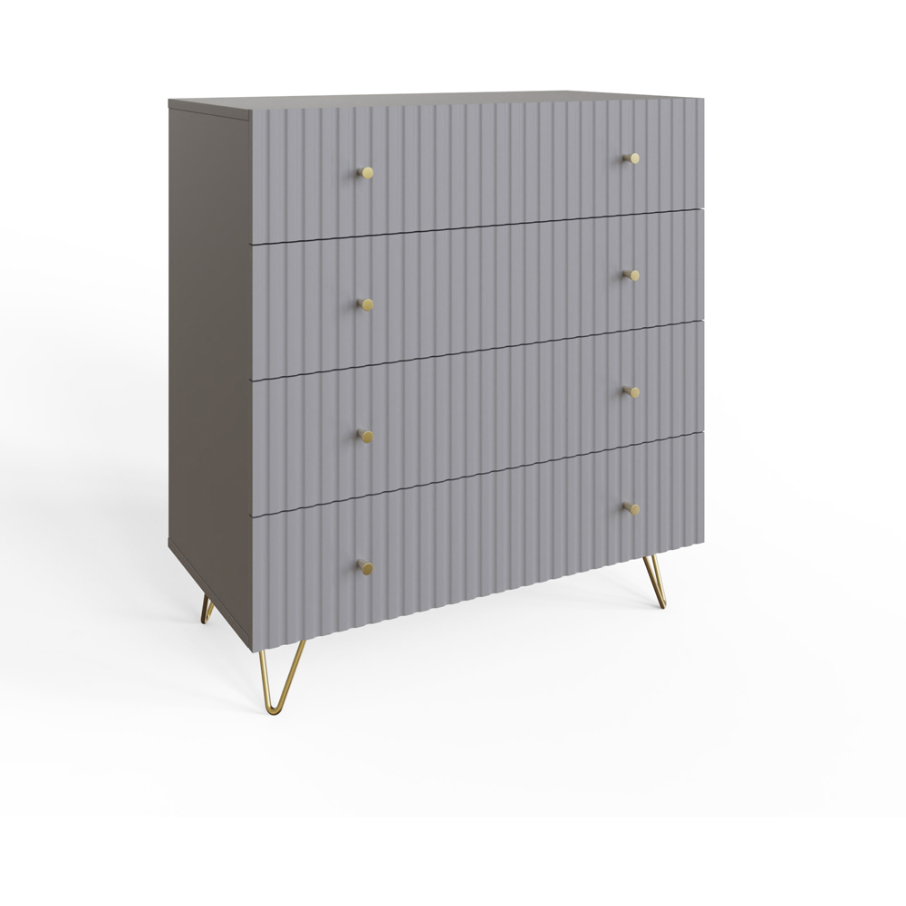 GFW Thalia 4 Drawer Grey Chest of Drawers Image 2