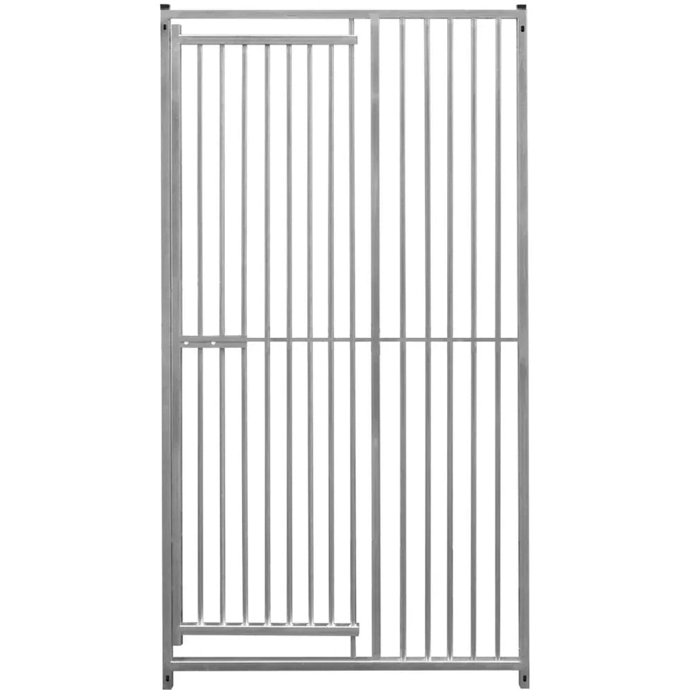MonsterShop 1m Silver Dog Run Panel with Door and 5cm Bar Spacing Image 2