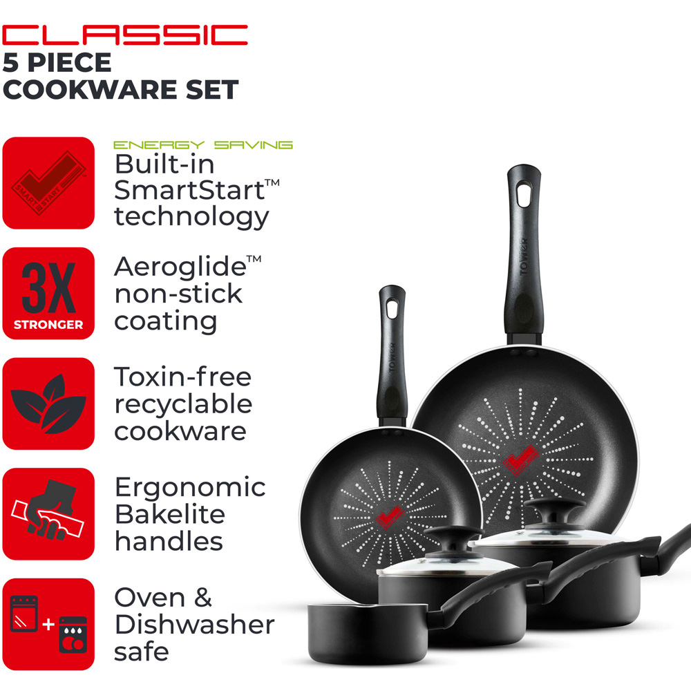 Tower Smart Start Classic 5 Piece Cookware Set Image 2