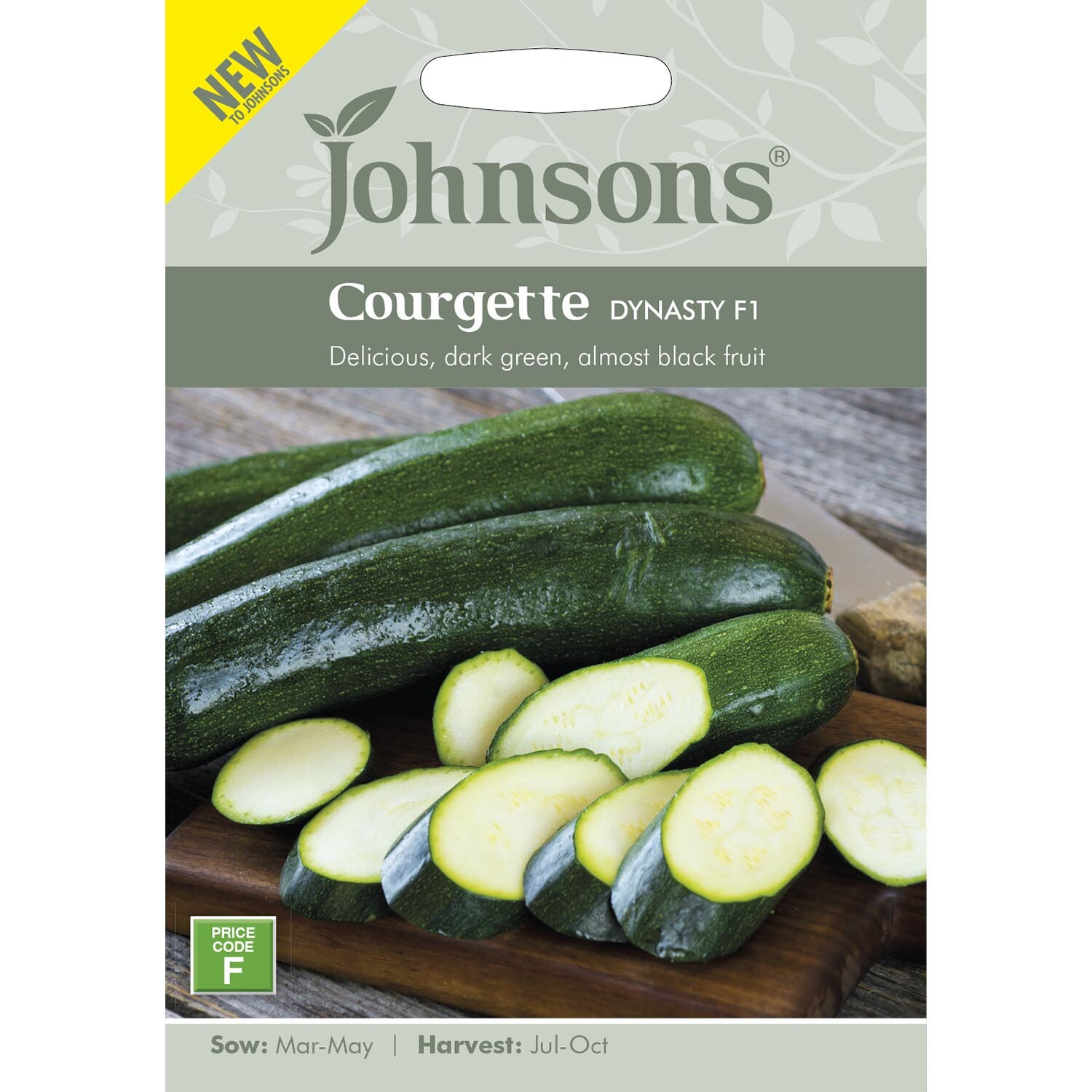 Johnsons Courgette Dynasty F1 Vegetable Seeds Image 2