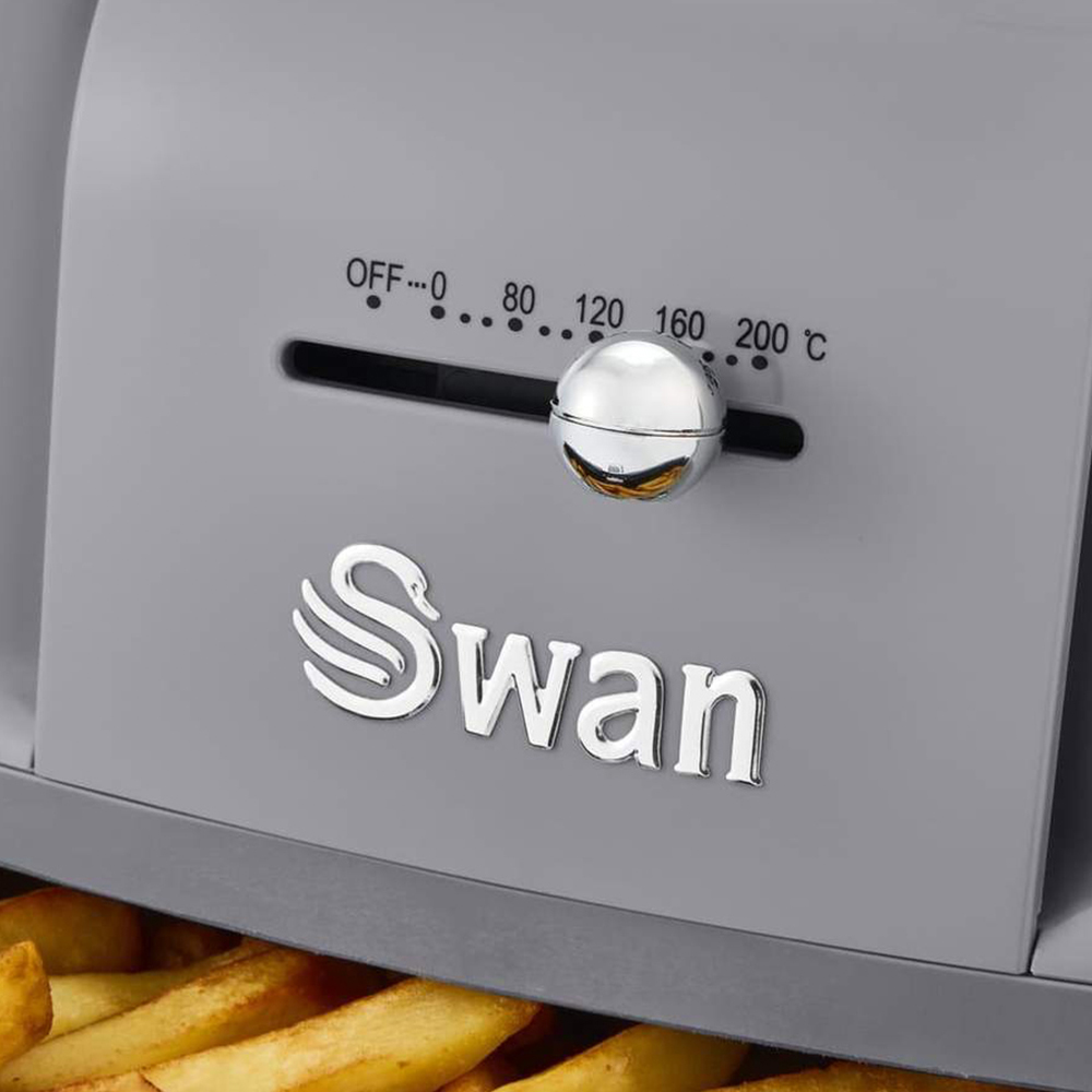 Swan SD10510GRN Grey 6L Retro Manual Air Fryer Image 7