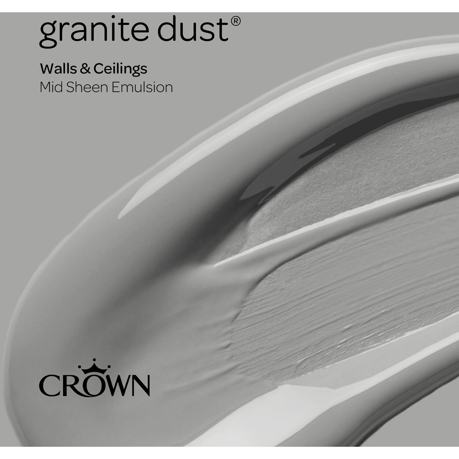 Crown Walls & Ceilings Granite Dust Mid Sheen Emulsion Paint 2.5L Image 4