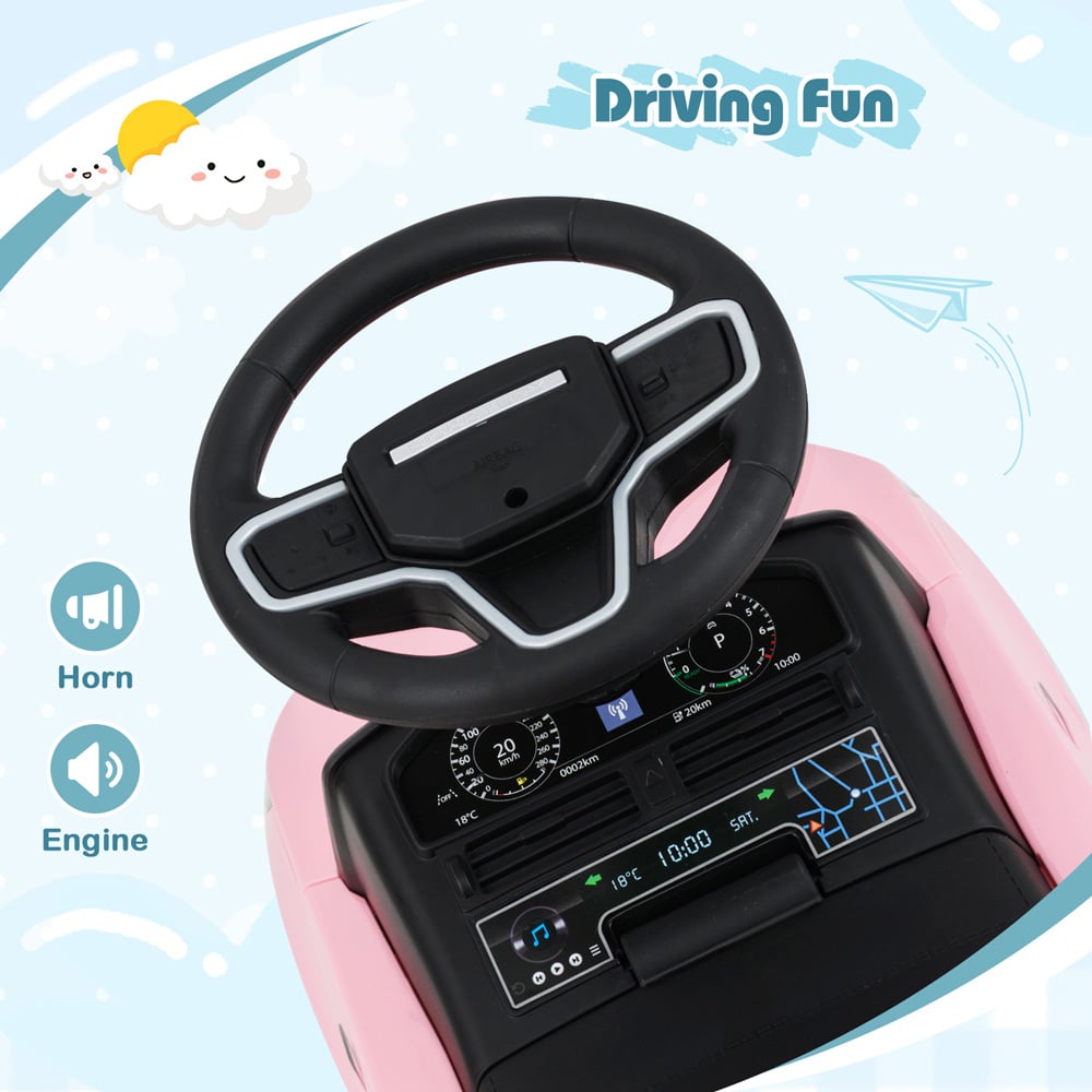 Costway Kids Pink Foot to Floor Sliding Ride On Push Car Image 6