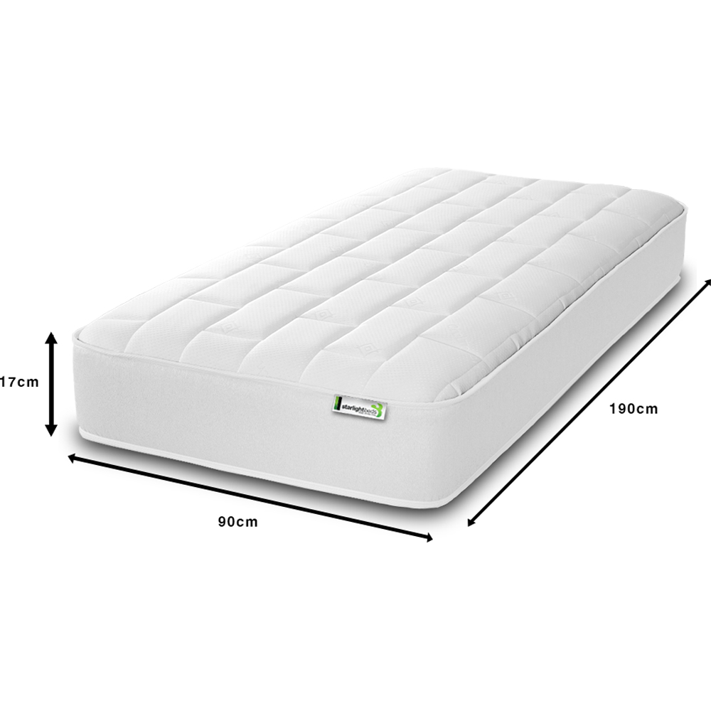 Starlight Beds Deep Single White Big Brick Memory Foam and Spring Mattress Image 5