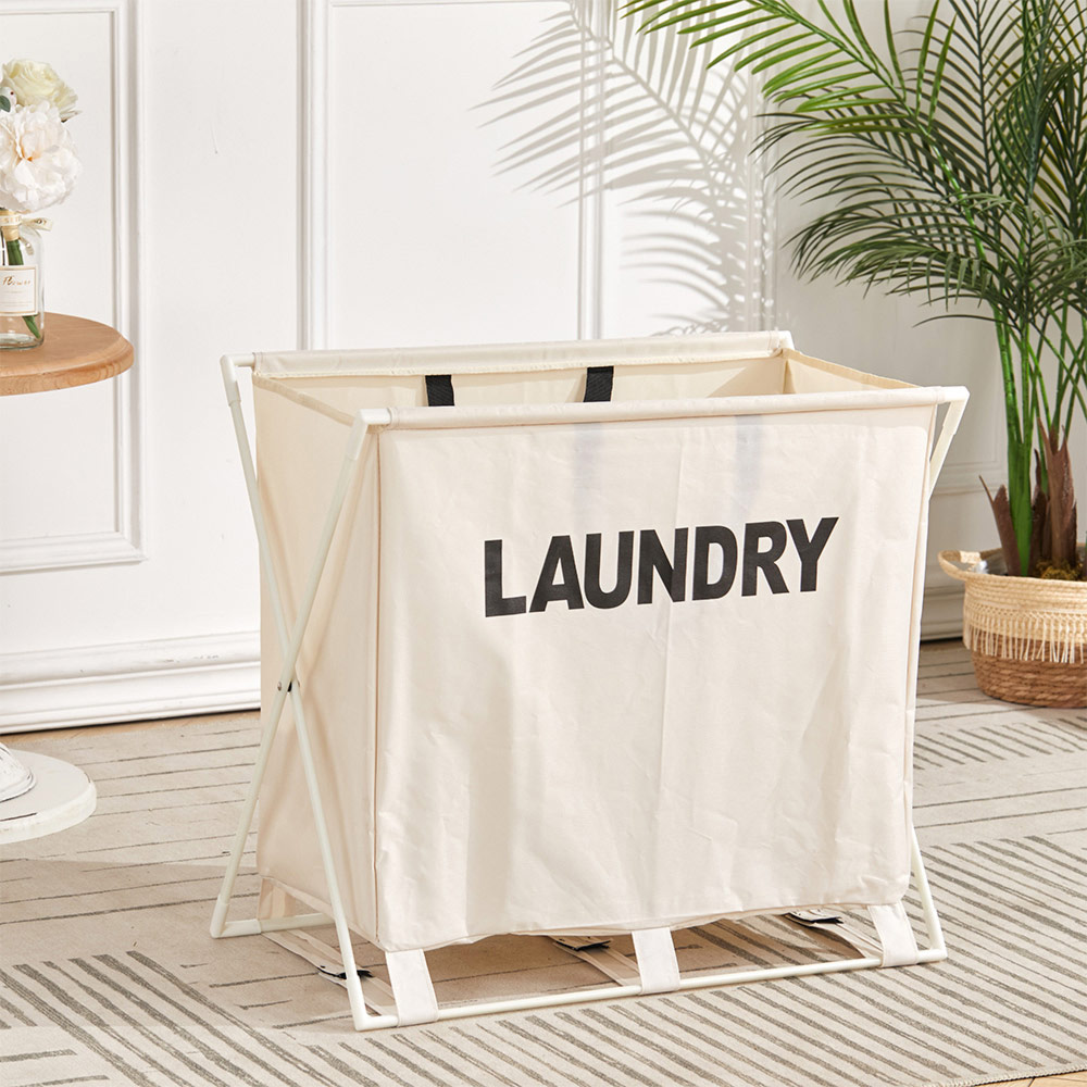 Living And Home Large Folding Laundry Basket Lightweight Image 2