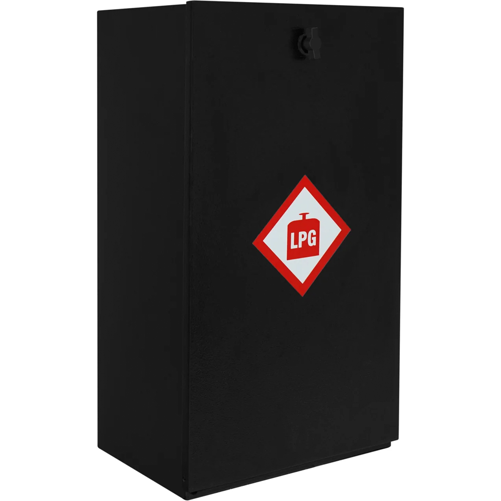 MonsterShop Black Gas Bottle Locker 58 x 33cm Image 1