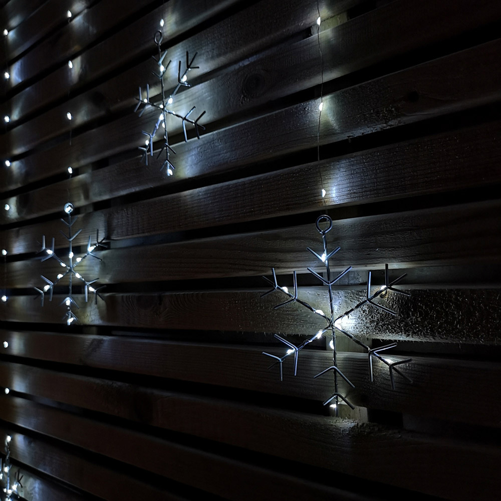 Samuel Alexander 147 Cool White LED Snowflake Curtain Light 1.2m Image 6