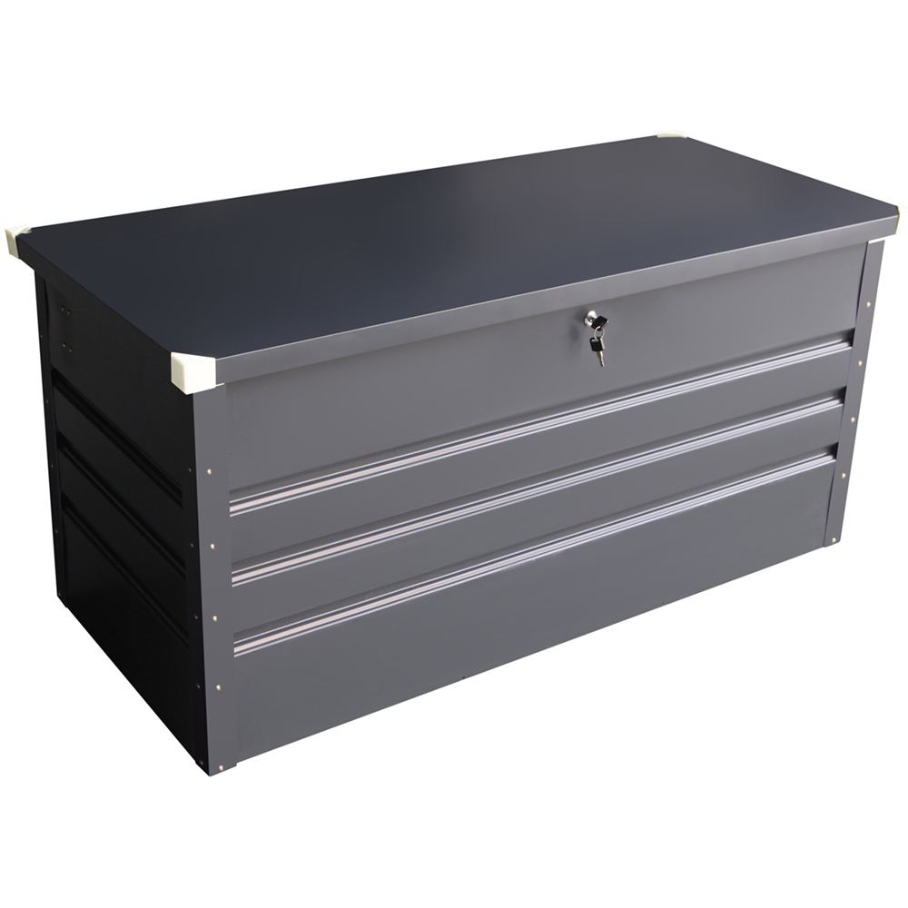 Charles Bentley Garden Metal Storage Chest with Lock Image 1