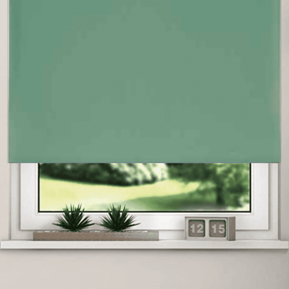 New EdgeBlinds Thermal Blackout Roller Blinds Basil 130cm Image 3