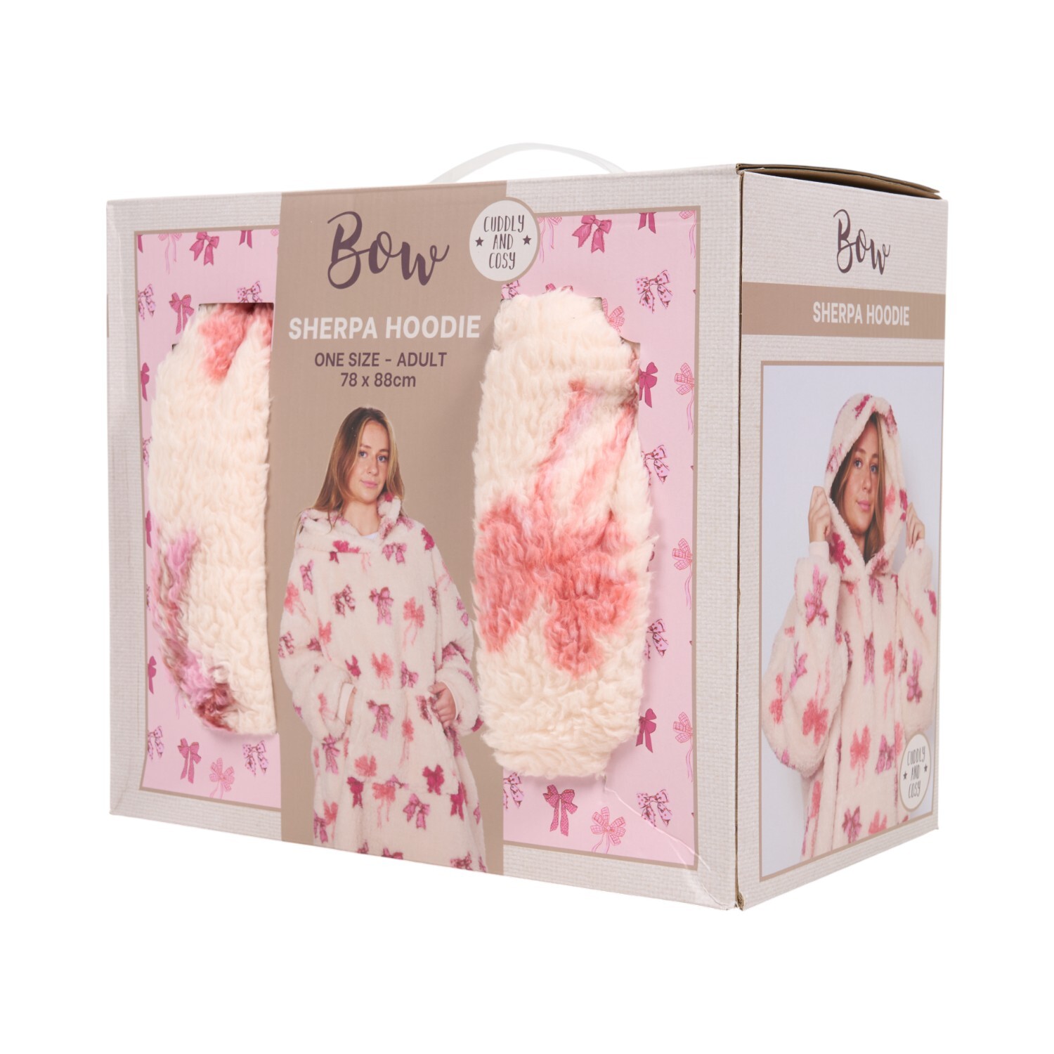 Printed Sherpa Hoodie Image 10