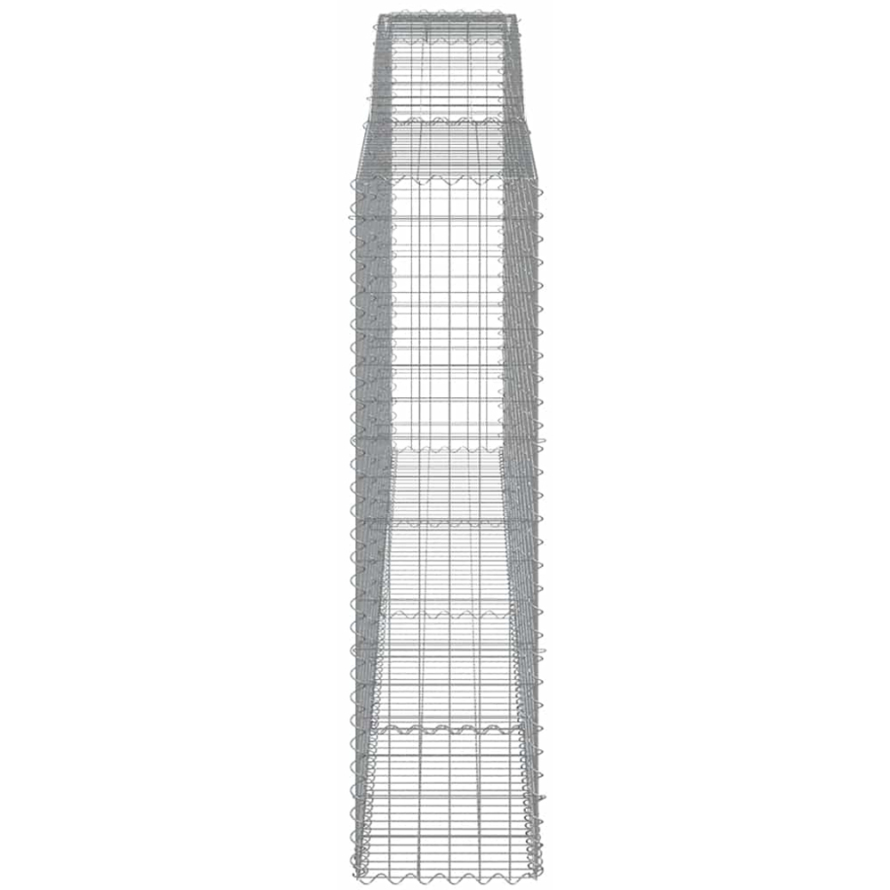 vidaXL Silver Galvanised Iron Arched Gabion Basket 400 x 50 x 180/200cm 10 Pack Image 3