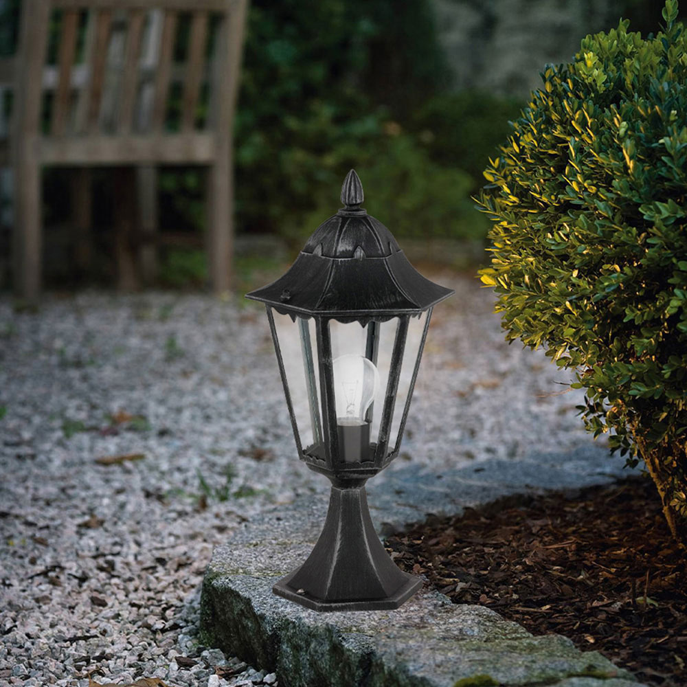 EGLO Navedo Black Exterior Pedestal Light Image 2