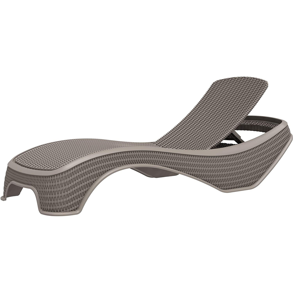 Centurion Supports Maldives Warm Grey Rattan Adjustable Sun Lounger Image 3