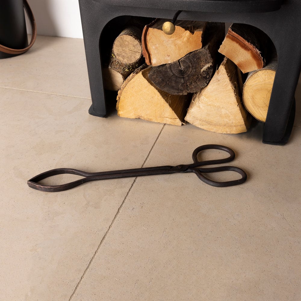 Charles Bentley Black Cast Iron Coal Tongs Image 7