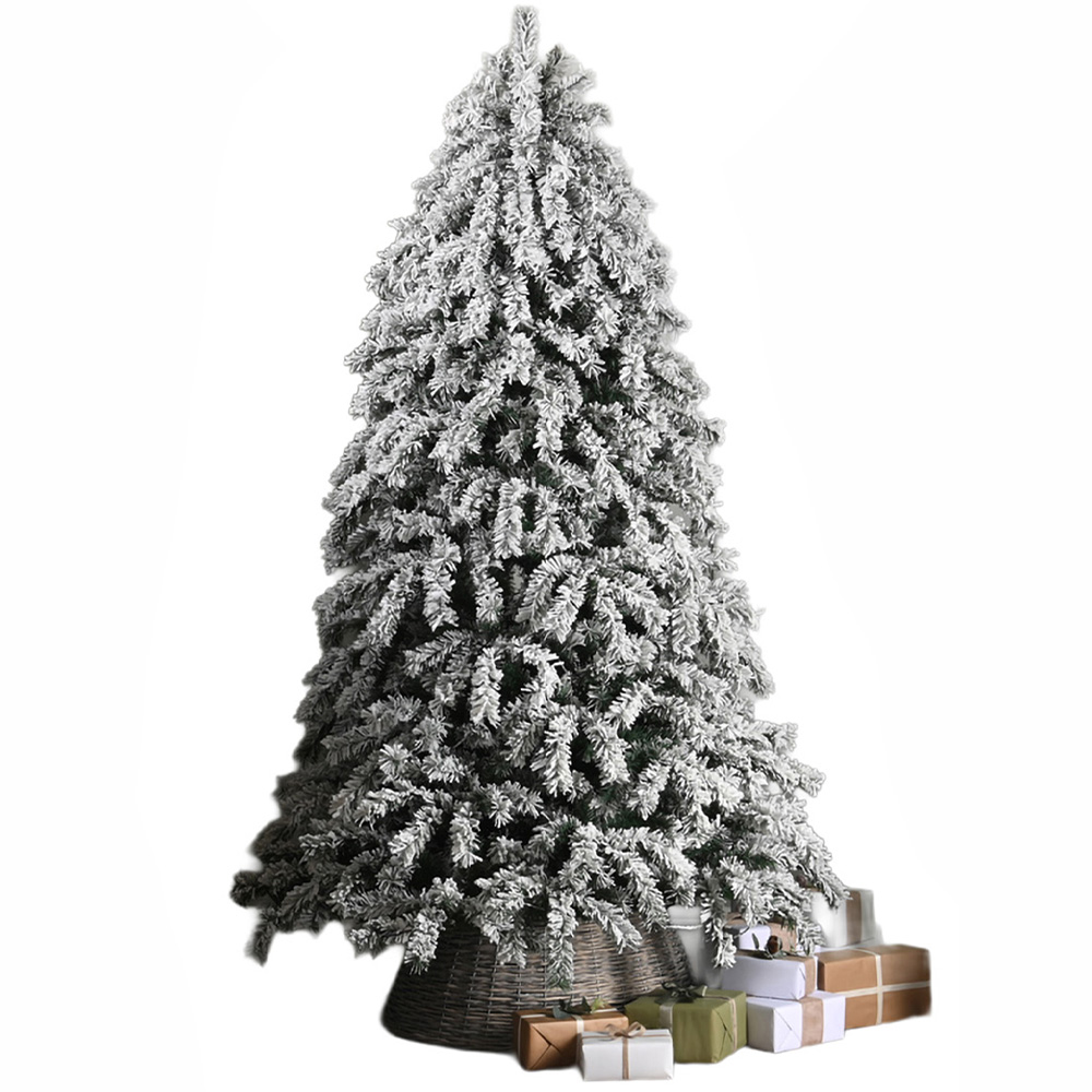Festive Snowy Ridge Pine Artificial Christmas Tree 6.9ft Image 1