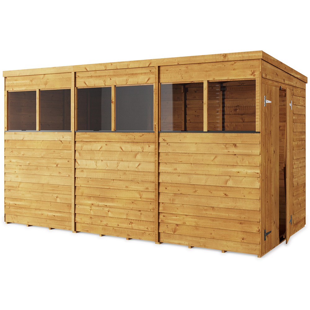 StoreMore 12 x 6ft Double Door Overlap Pent Shed with Window Image 2