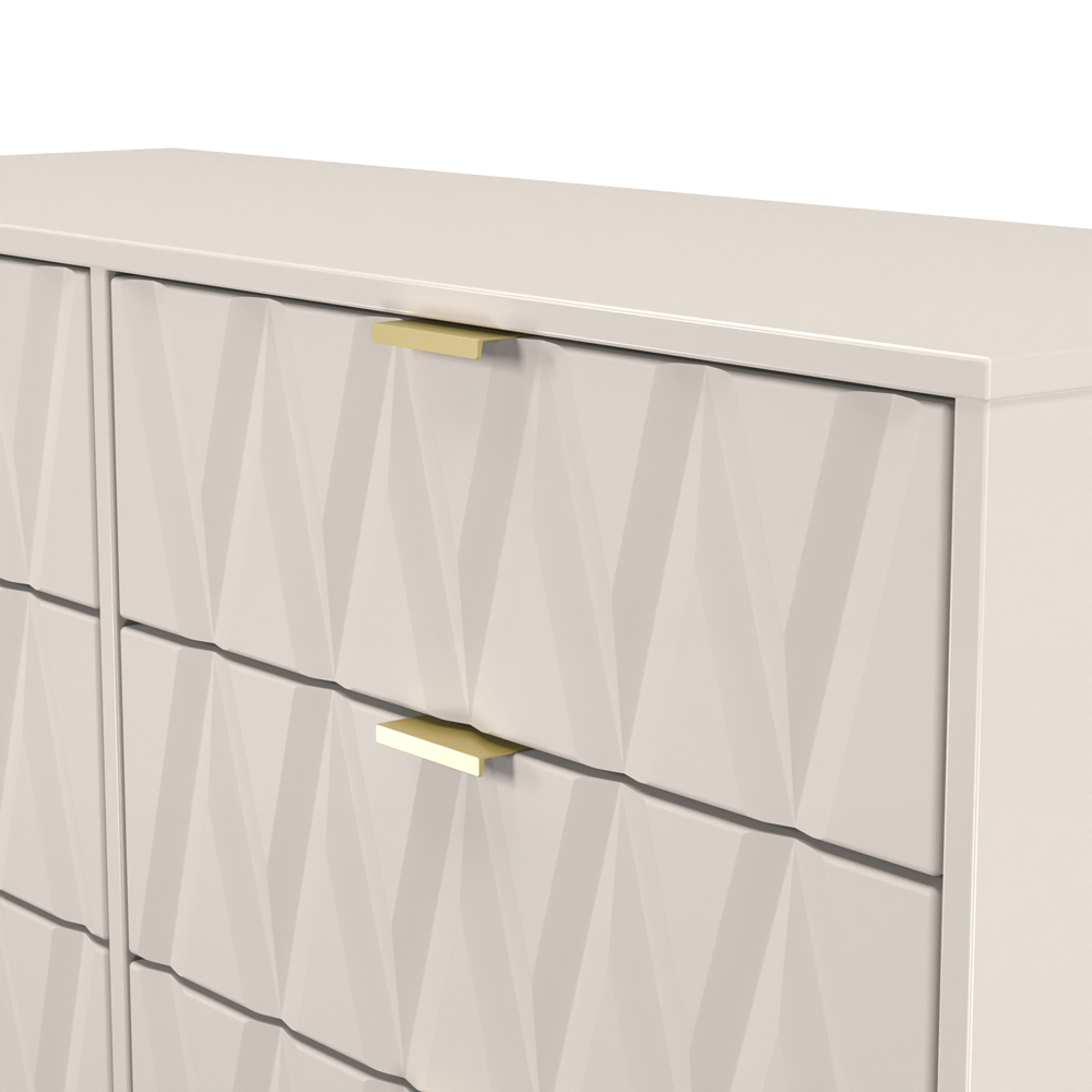 Crowndale Diamond 6 Drawer Kashmir Matt Wide Chest of Drawers Ready Assembled Image 4