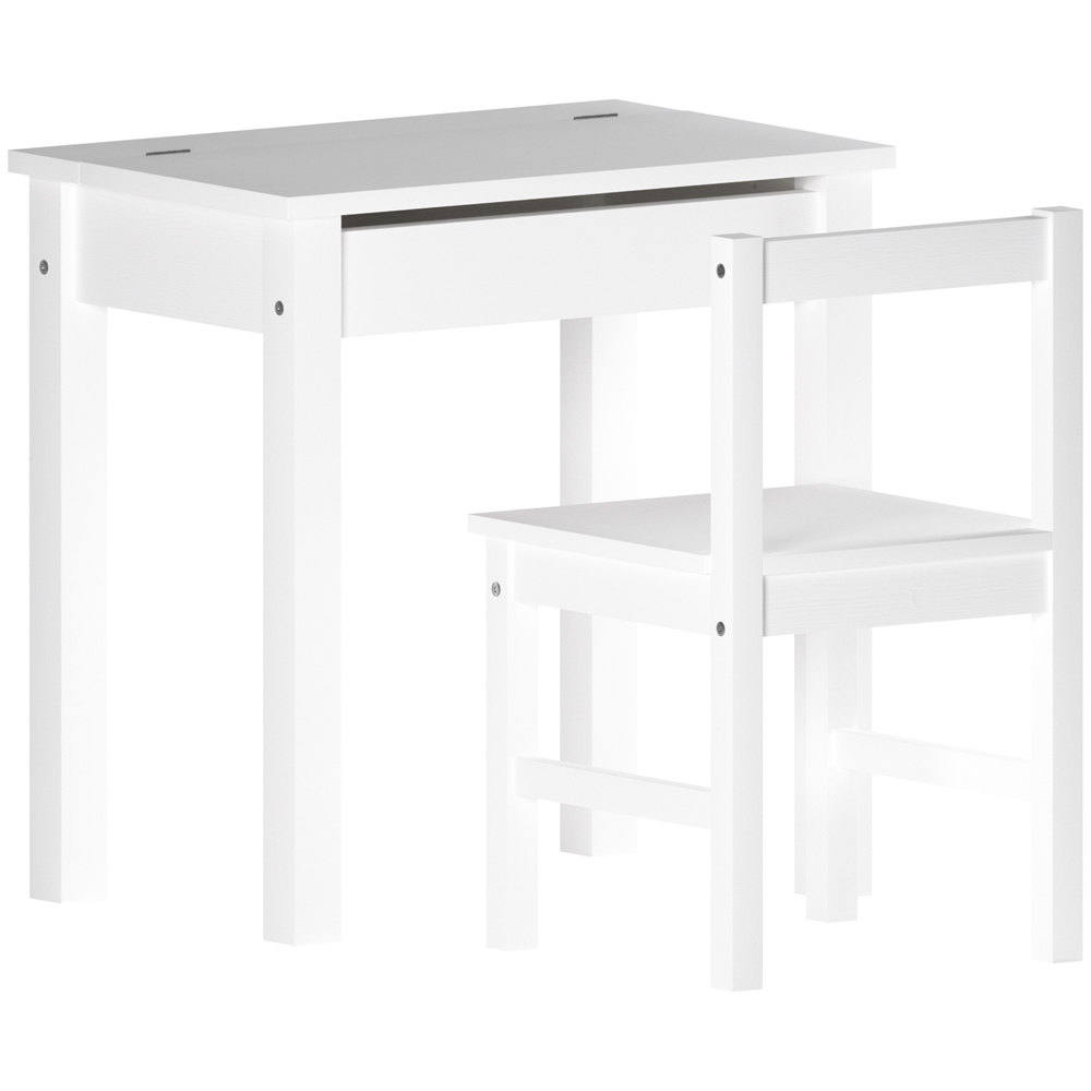 Junior Vida Aries White Desk and Chair Set Image 2