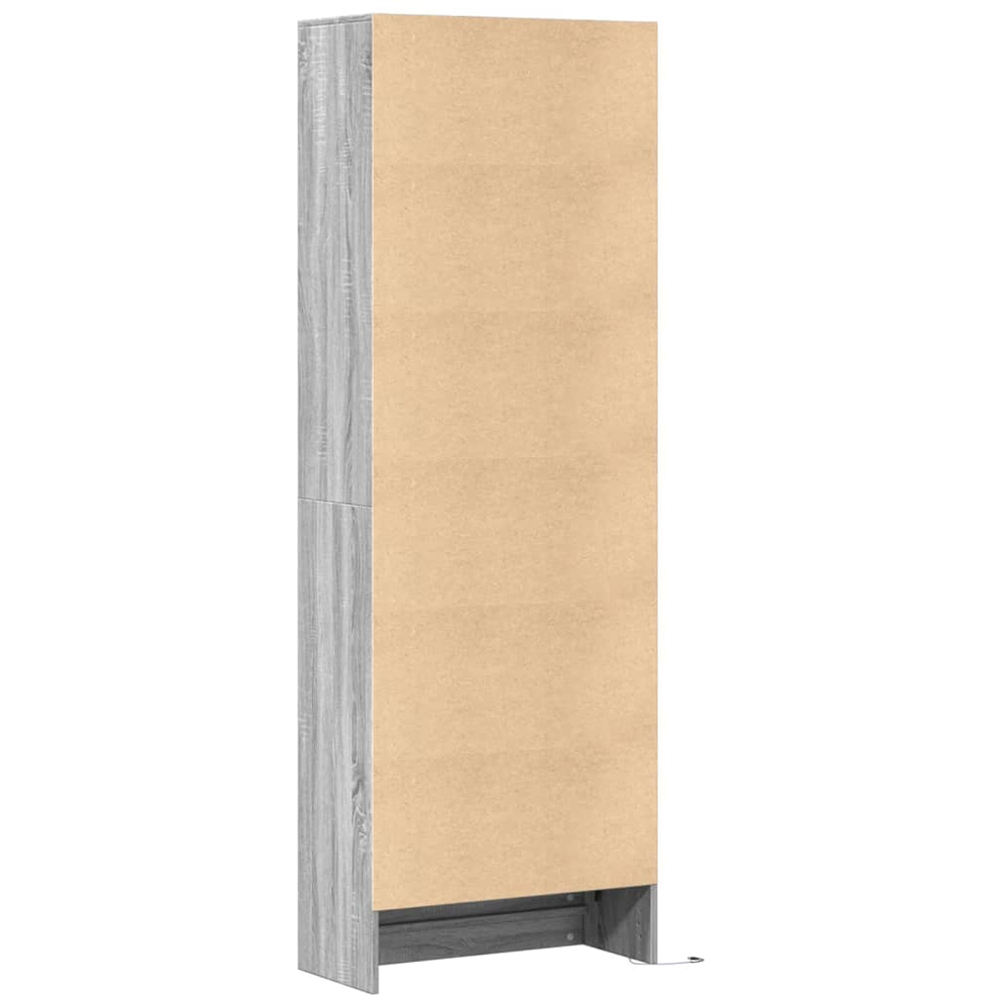 vidaXL 2 Door 3 Shelf Grey Sonoma Highboard with RGB LED Light Image 7