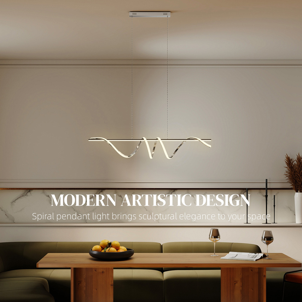 Portland Silver Tone LED Pendant Light Image 8