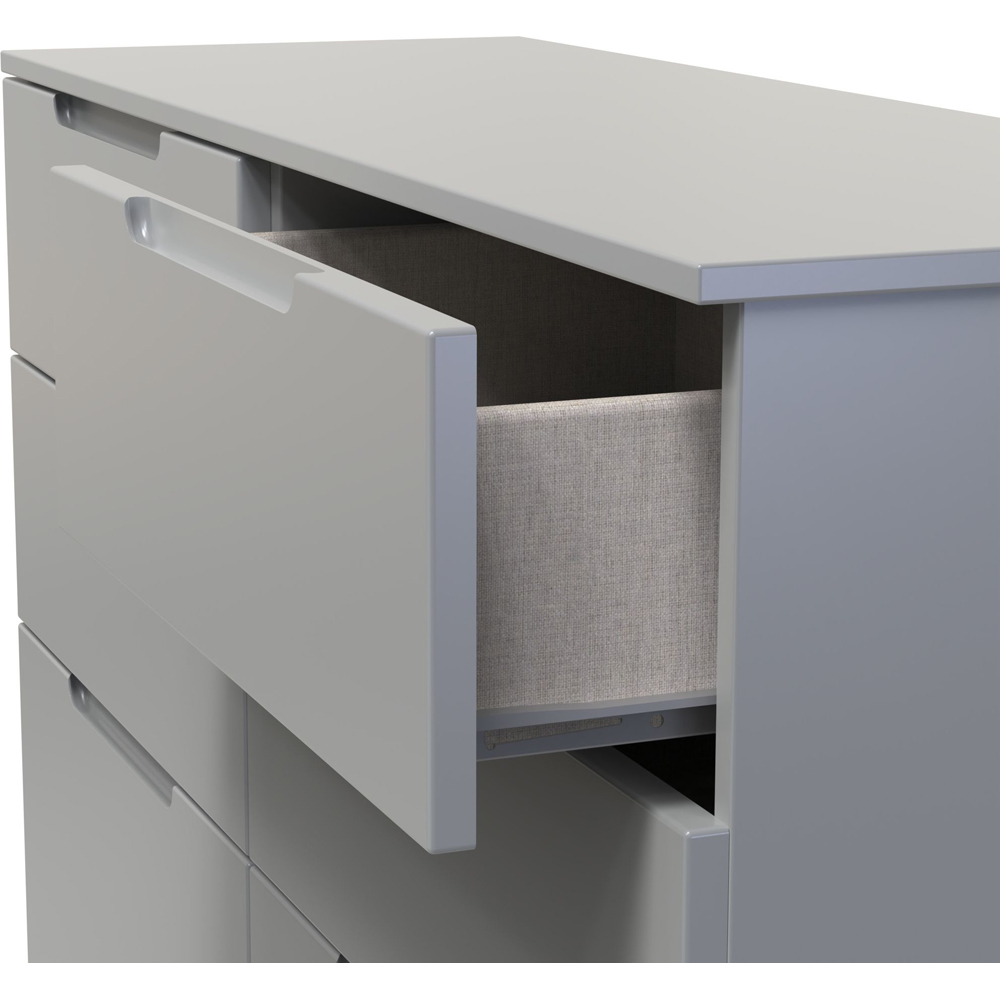 Crowndale Milan 6 Drawer Dusk Grey Wide Chest of Drawers Ready Assembled Image 6