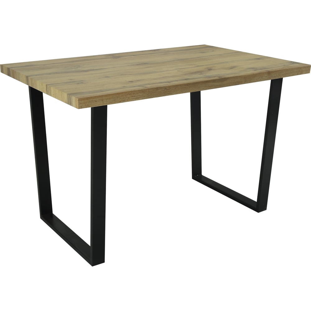 Indoor Living 6 Seater Black Colorado Oak Dining Table Image 2