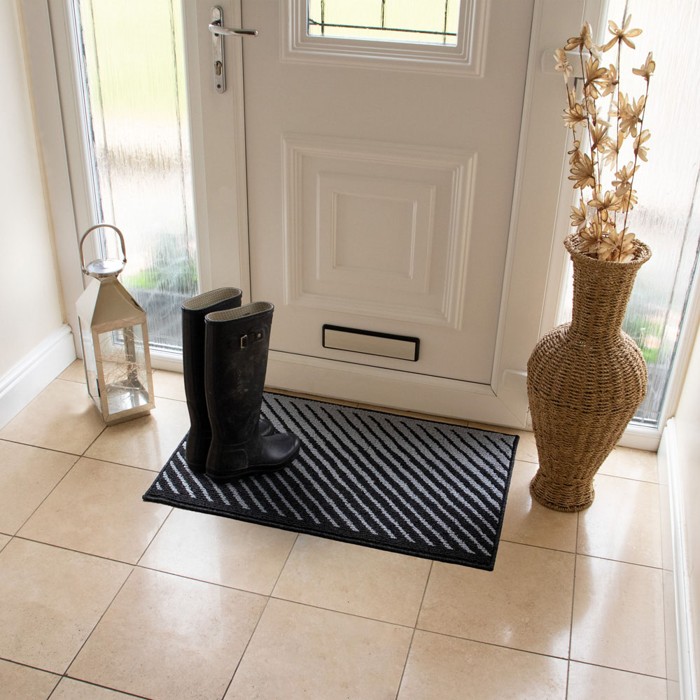 JVL Stellar Black Indoor Machine Washable Doormat 50 x 80cm Image 8