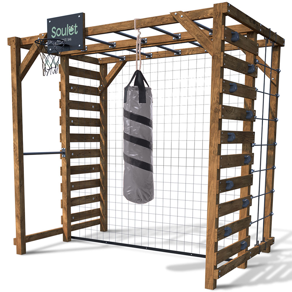 Soulet Odin Kids Wooden Climbing Football and Boxing Centre Image 3