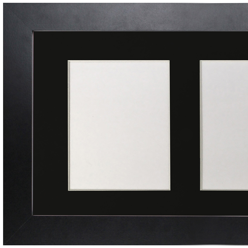 FRAMES BY POST Metro 3 Image Black Frame with Black Mount 7 x 5 inch Image 2