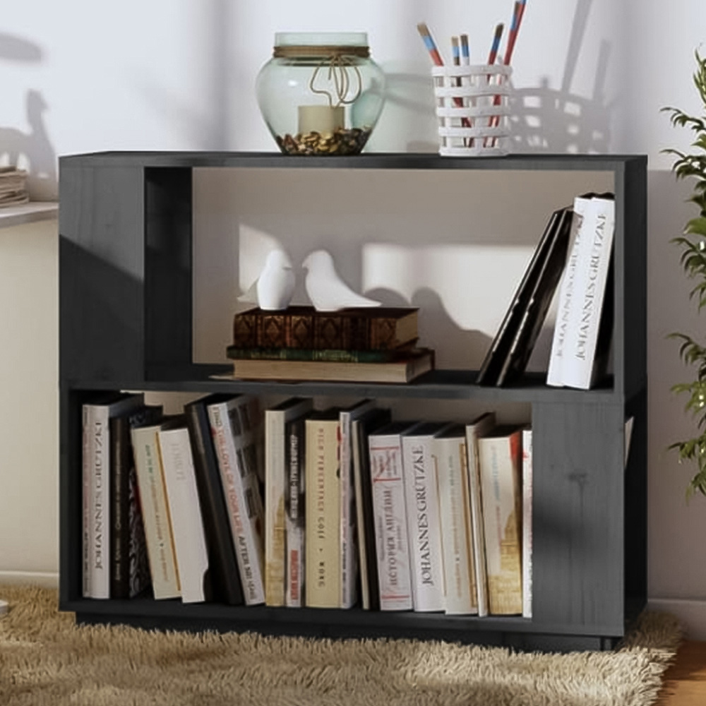 vidaXL 3 Shelf Honey Brown Bookcase Image 1