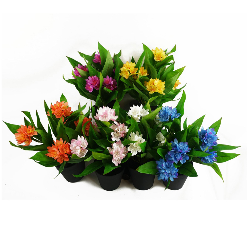 Leaf White Flower Freesia Artificial Plant 18cm Image 5