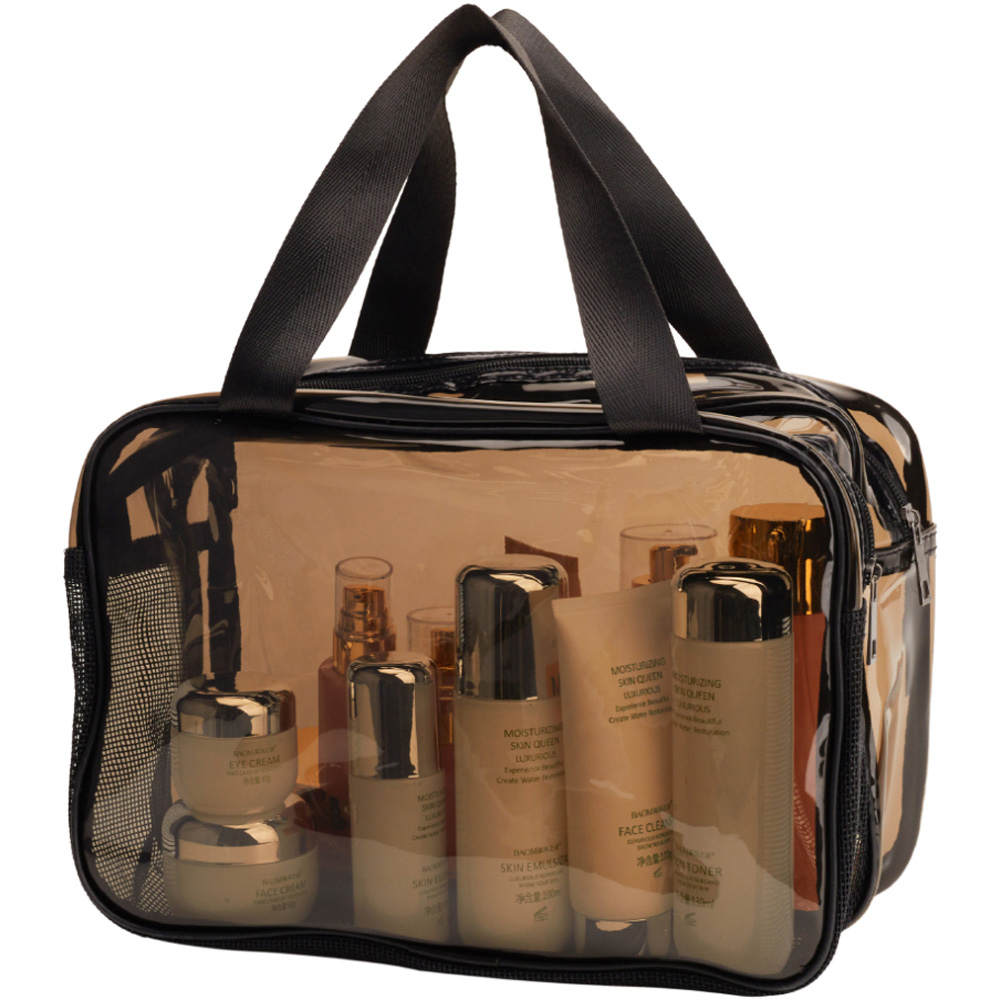 Living and Home Transparent Travel Makeup Bag with Dry and Wet Separation Image 3