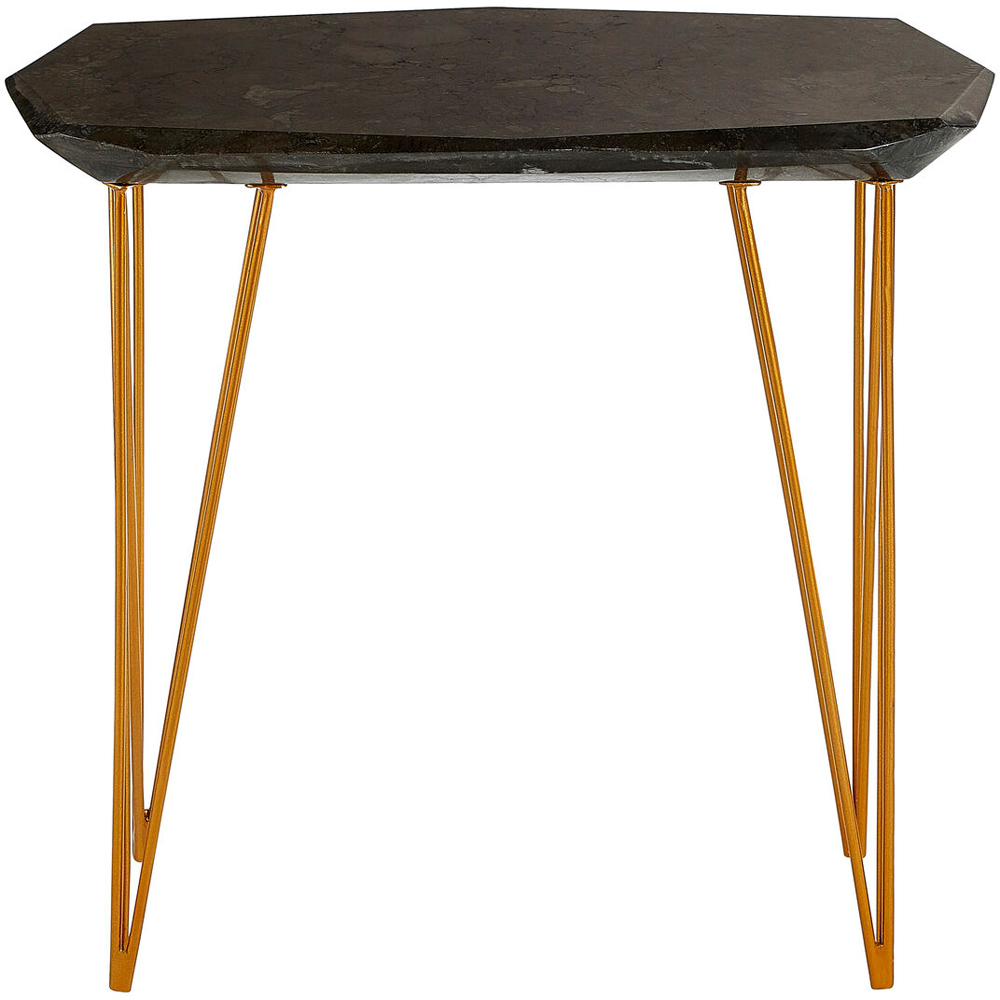 Premier Housewares Relic Black Marble Top Large Side Table Image 2