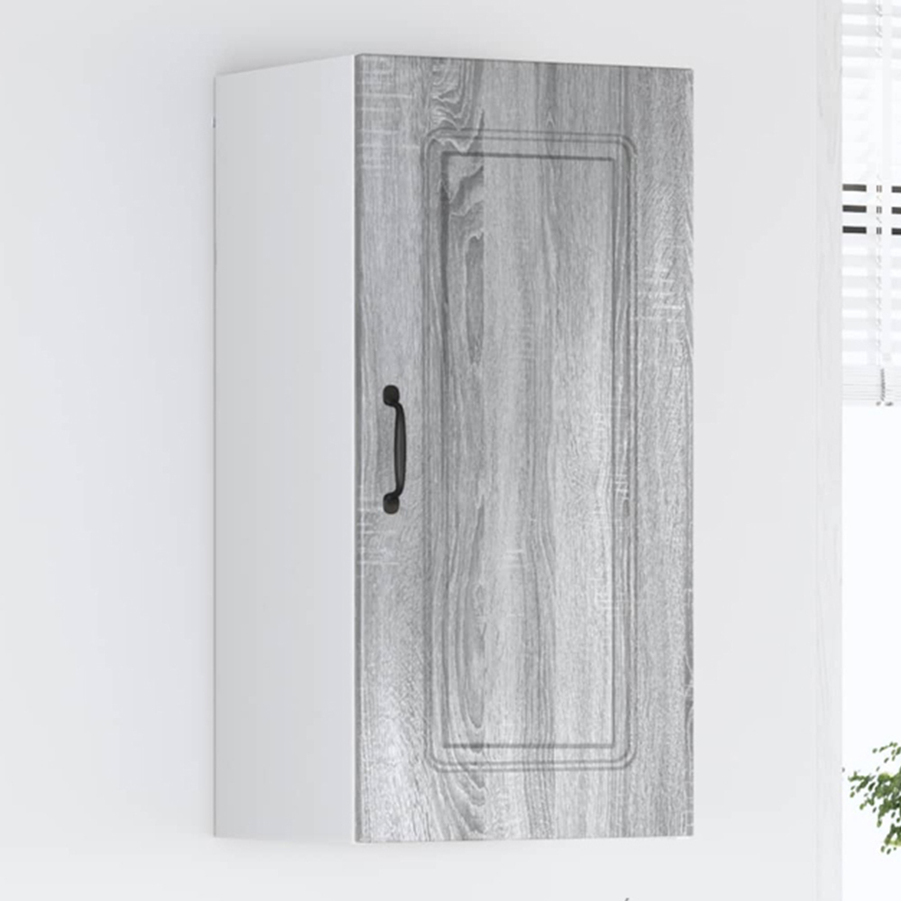 vidaXL Kalmar Single Door Grey Sonoma Wall Kitchen Cabinet Image 1