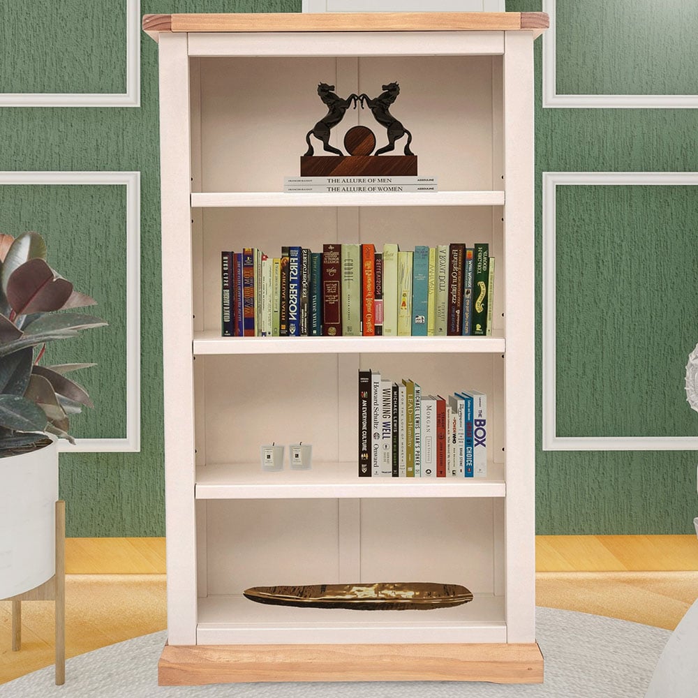 Trevi 4 Shelf Off White Bookcase Image 1