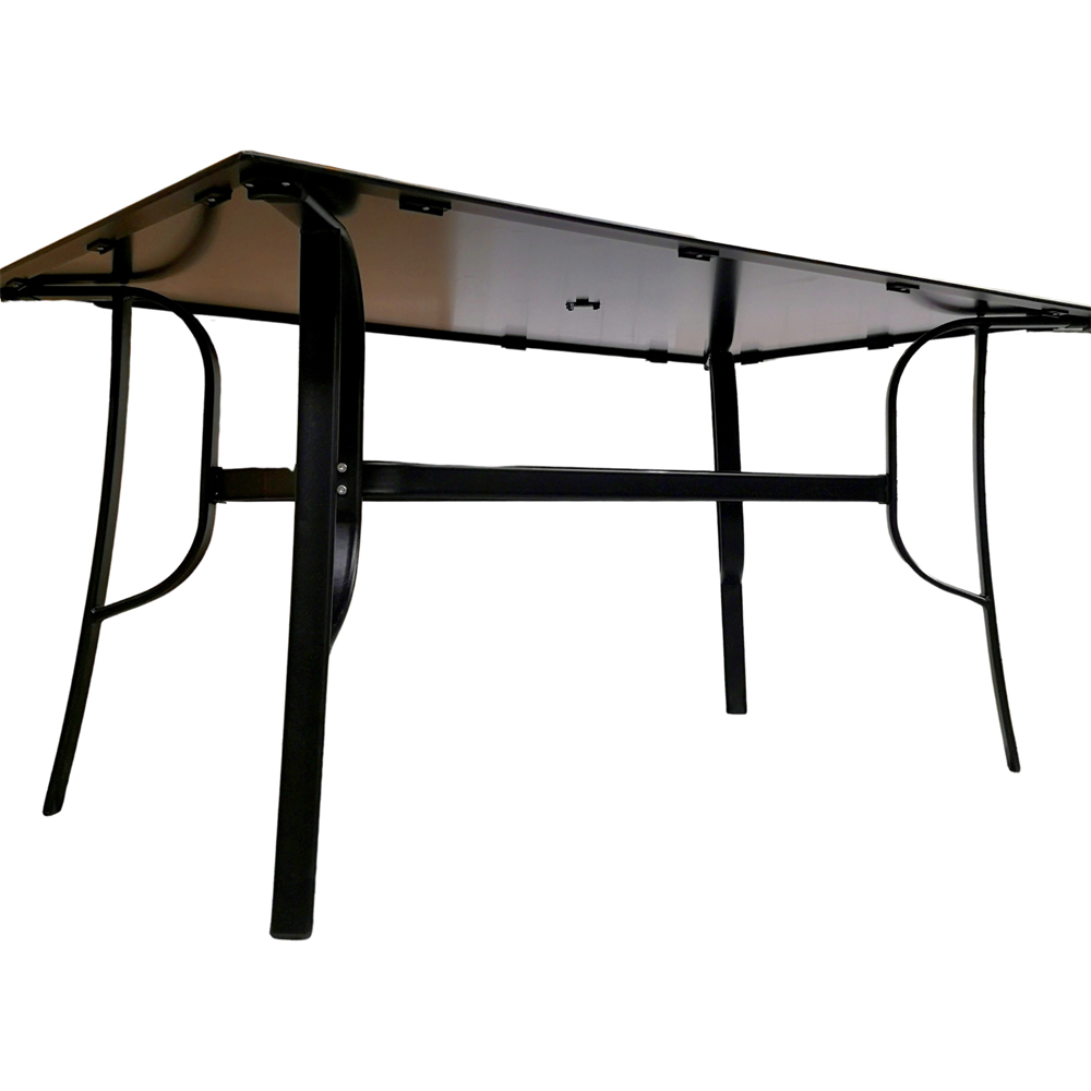 Samuel Alexander 6 Seater Rectangular Garden Patio Table Black Image 2