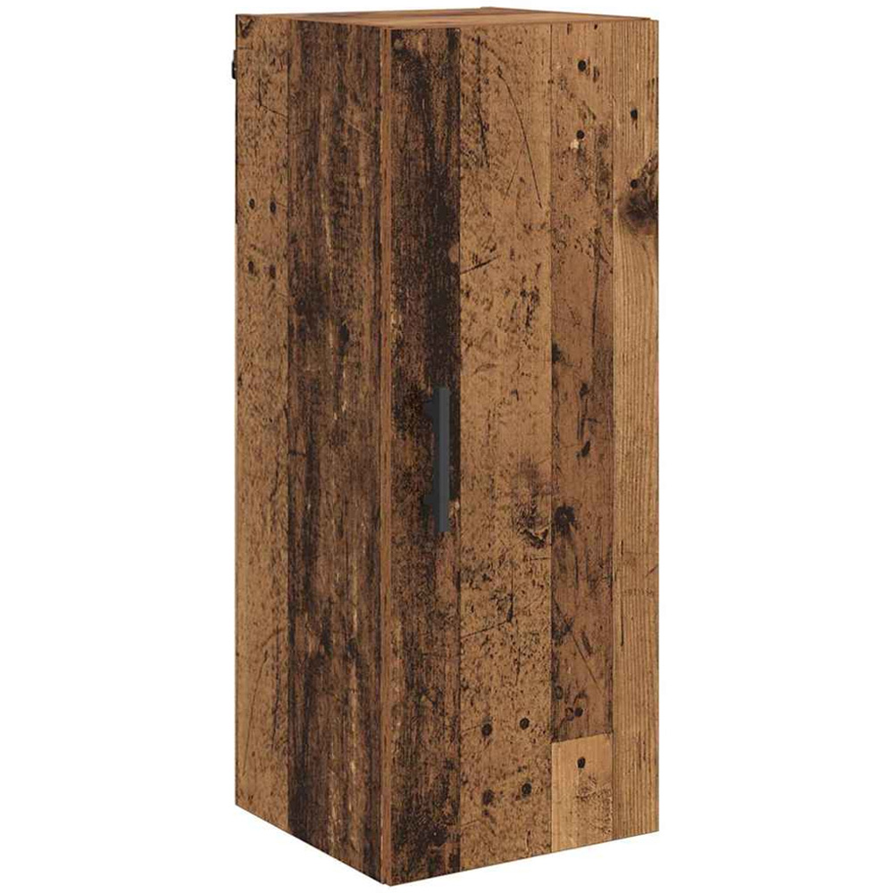 vidaXL Single Door 3 Drawer Old Wood Tall Sideboard with Metal Legs Image 7