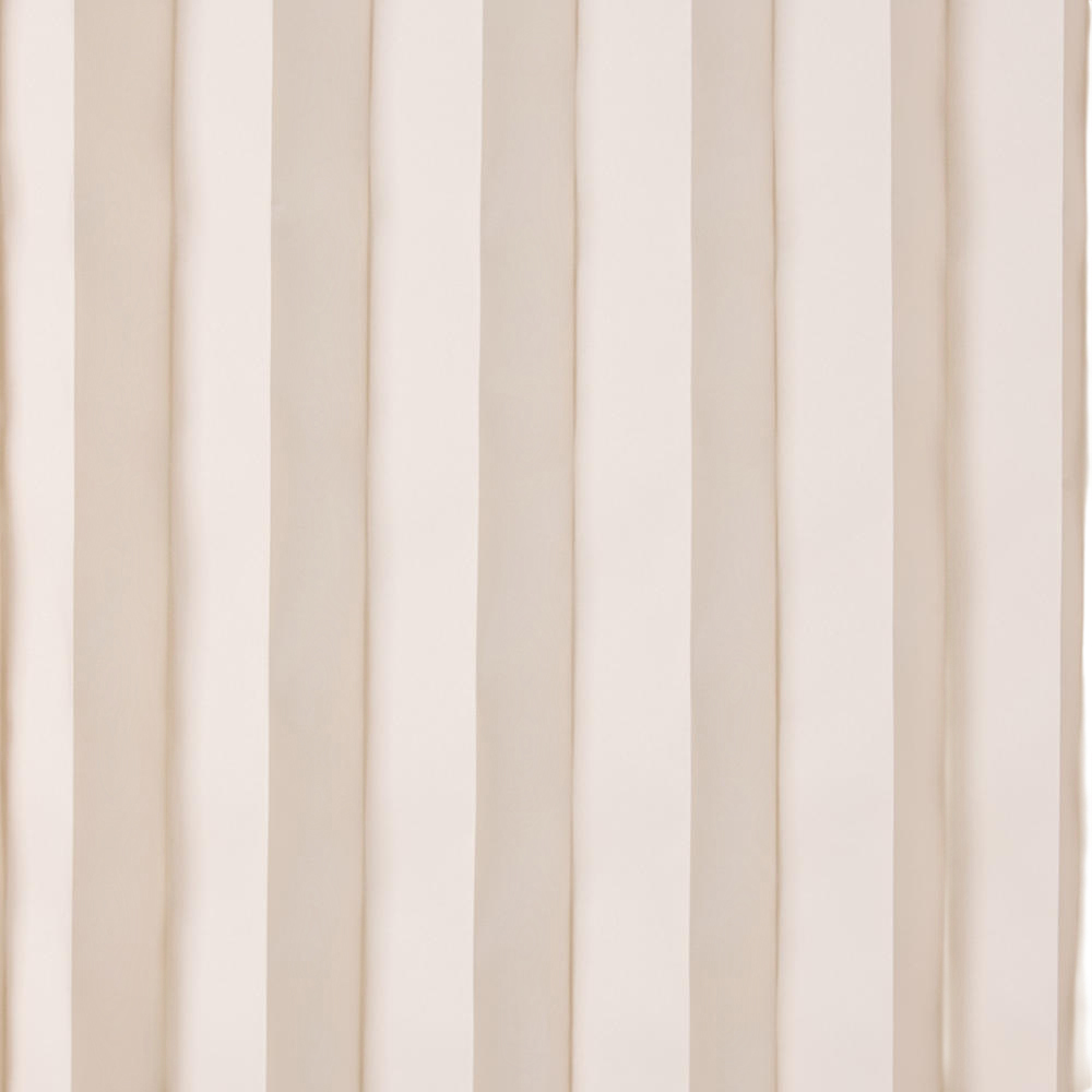 Living and Home Beige White Faux Linen Semi-Sheer Panel Curtain 100 x 200cm Image 3