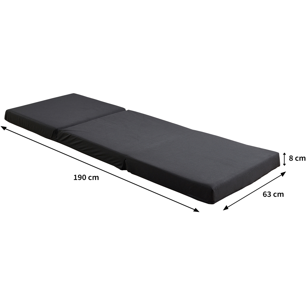 Visco Therapy Single Black Folding Futon Z Bed Mattress Image 5