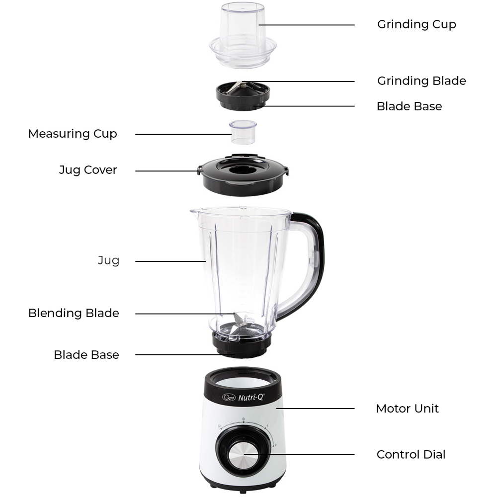 Quest Nutri-Q 34790 Blender with Coffee Grinder 500W Image 7