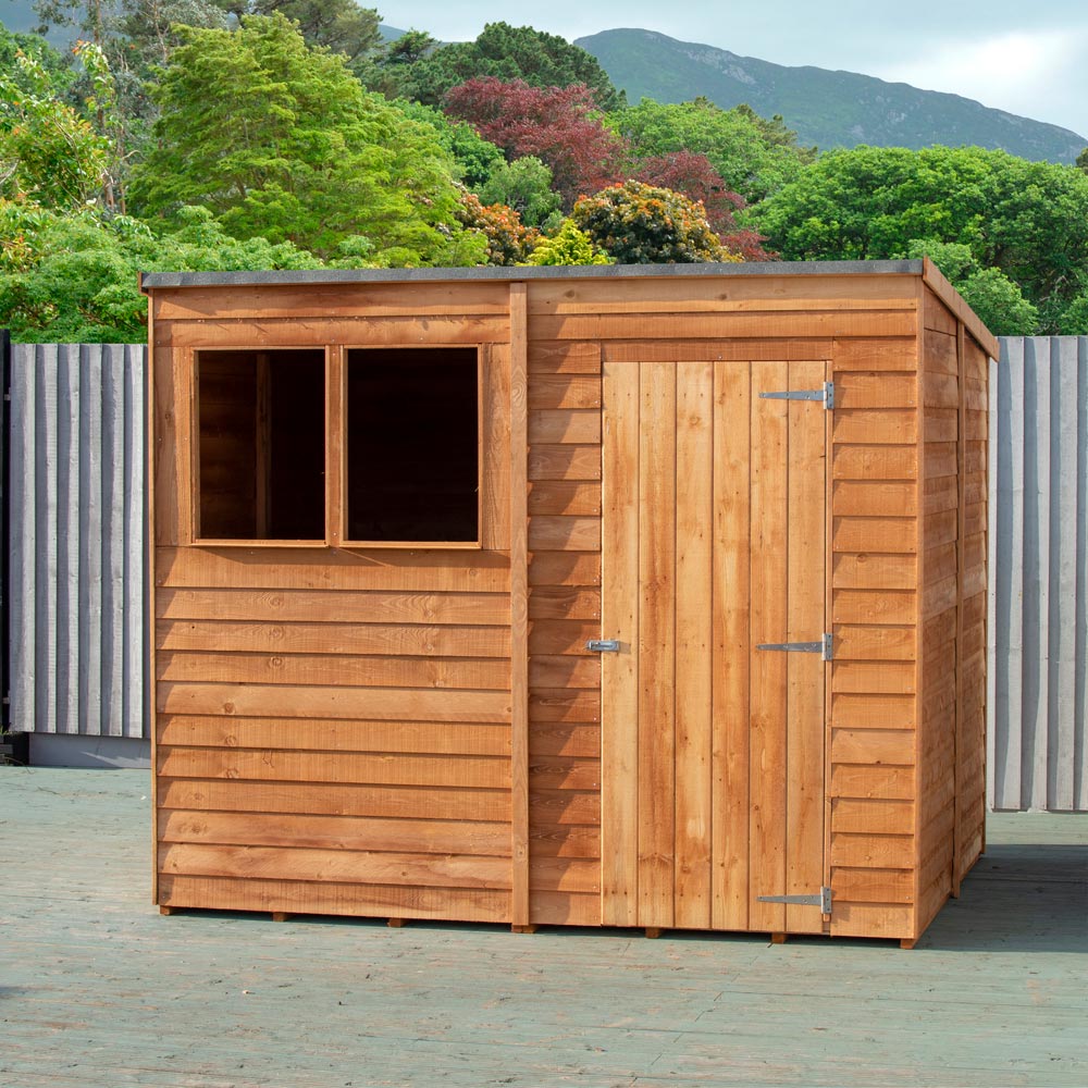 Shire 8 x 6ft Dip Treated Overlap Pent Shed Image 3