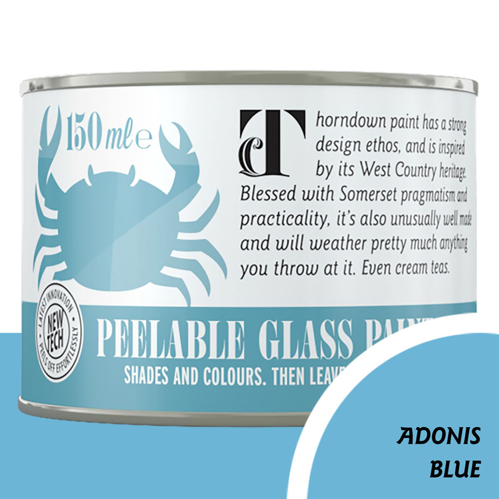 Thorndown Adonis Blue Peelable Glass Paint 150ml Image 3