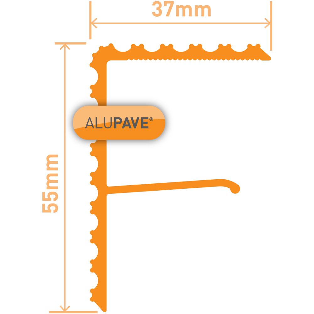 Alupave Grey Decking End Stop Bar 6m Image 4