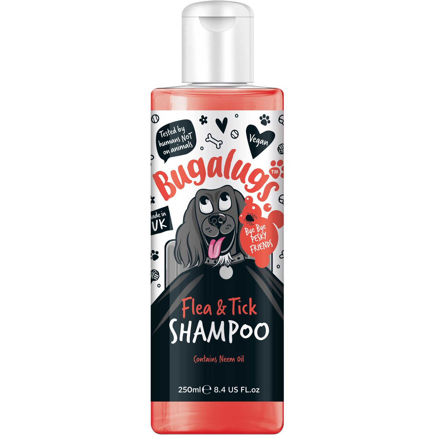 Bugalugs Flea and Tick Dog Shampoo 250ml - Red Image 7