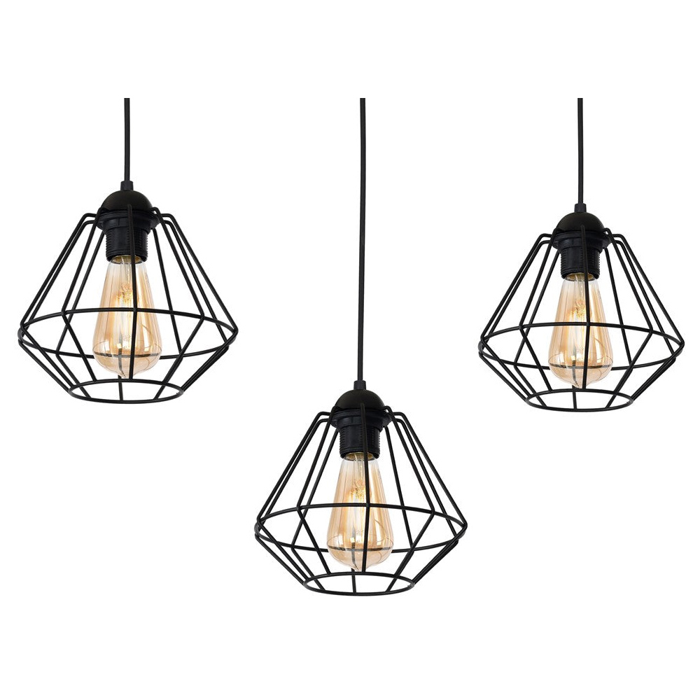 Milagro Colin Black 3 Pendant Lamp 230V Image 3