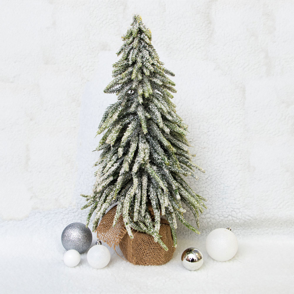 St Helens 45cm Green Snow Topped Mini Christmas Tree Image 4